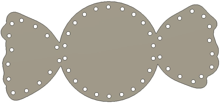 Small Candy Wrapped piece - 50 pixels, 25"x12"