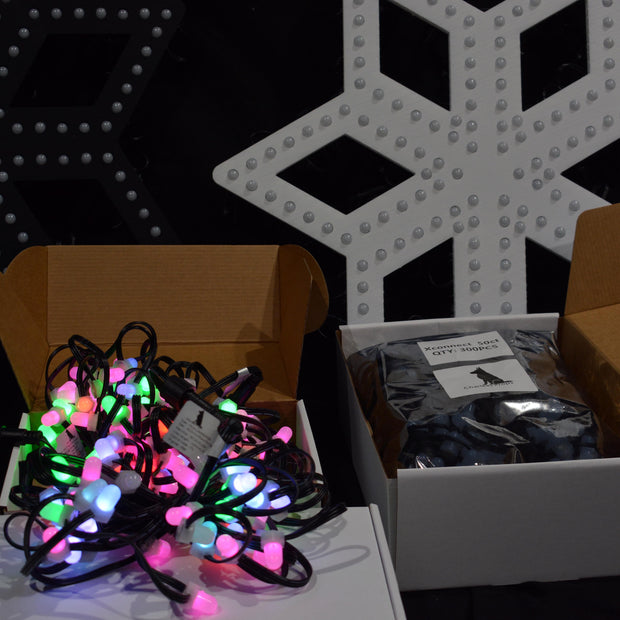 Easy Push Pixels - 12mm, 12V IP68 RGB pixels, X-connect