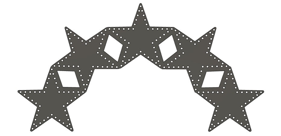 Twinkly Star Arch - 250 Twinkly Lights, multiple cuts