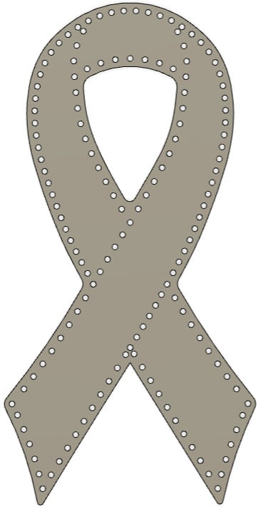 Twinkly Cancer Ribbon, 40", 150 Twinkly Lights