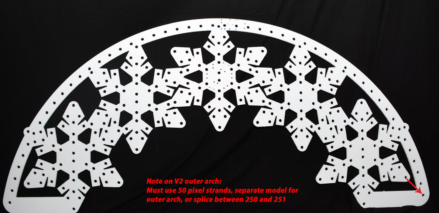 Snowflake Arch, 250-300 pixels, 30x60", V1 and V2 Multiple Cuts Only