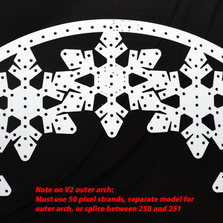 Snowflake Arch, 250-300 pixels, 30x60", V1 and V2 Multiple Cuts Only