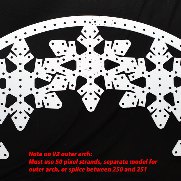Snowflake Arch, 250-300 pixels, 30x60", V1 and V2 Multiple Cuts Only