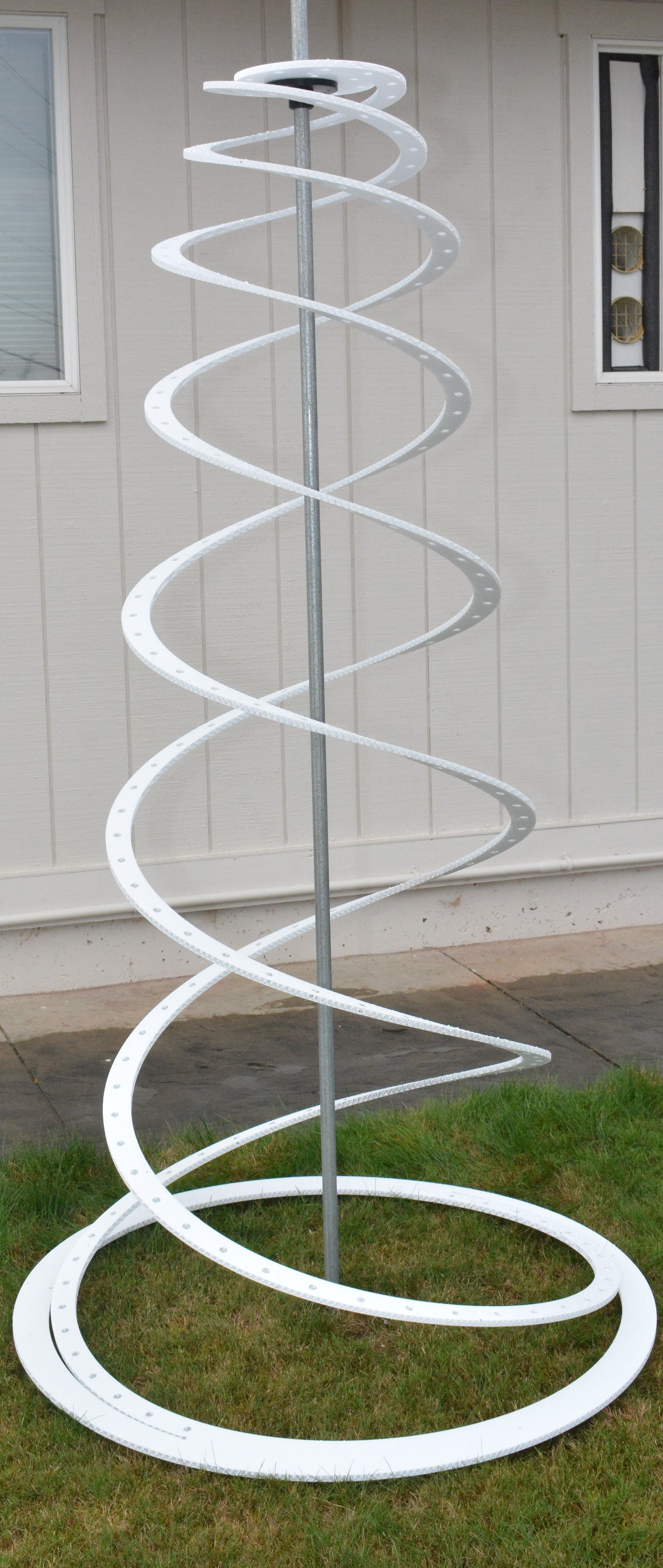 Twinkly Charlees Double Helix (Spiral Tree) - 2 sided, 4 spirals, 5-6+ft tall!  200 Twinkly Lights