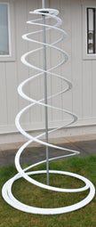 Easy Push Pixels, prepushed, Charlees Double Helix (Spiral Tree) - 2 sided, 4 spirals, 5-6+ft tall!  200 pixels
