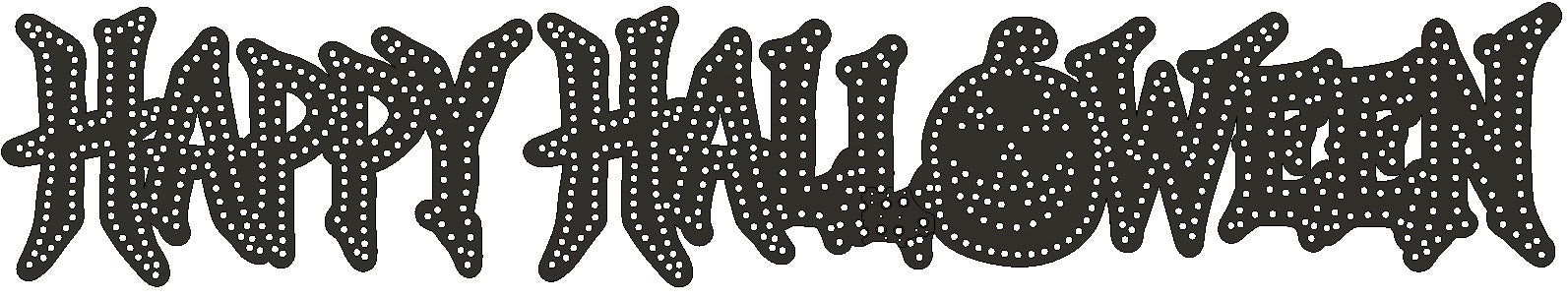 Happy Halloween 8ft banner, 850 pixels, singing