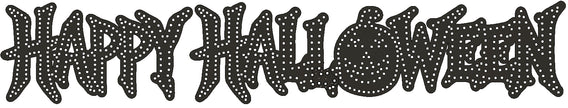 Happy Halloween 8ft banner, 850 pixels, singing