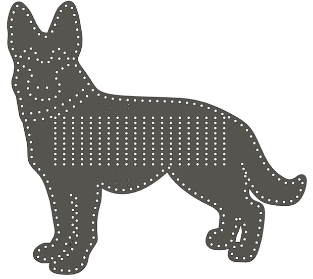 Twinkly German Shepherd; K9 or Matrix - 42" 350-450 Twinkly Lights