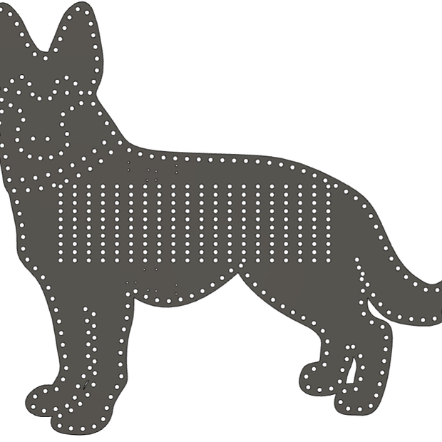 Twinkly German Shepherd; K9 or Matrix - 42" 350-450 Twinkly Lights