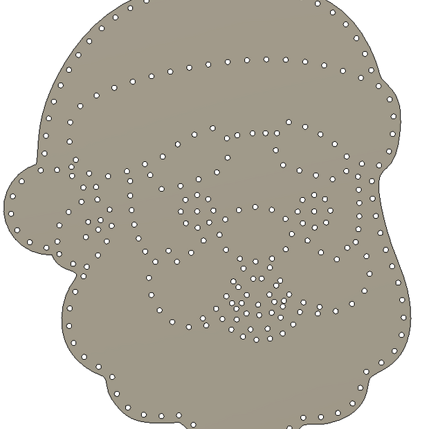 Mrs & Mrs Santa Clause Singing Faces - 43" tall, 250 pixels each