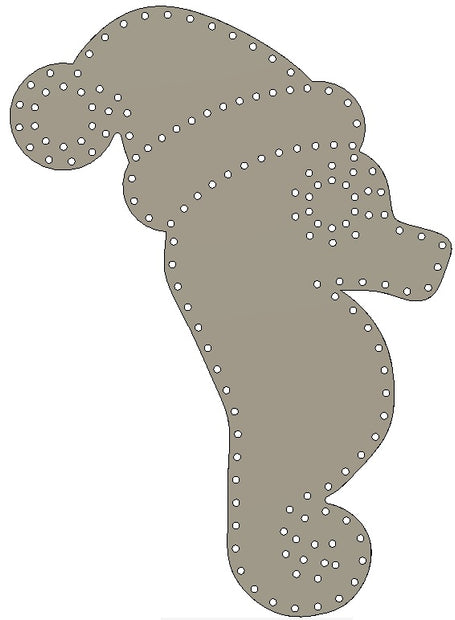 Christmas Seahorse - 41"x30", 150 pixels
