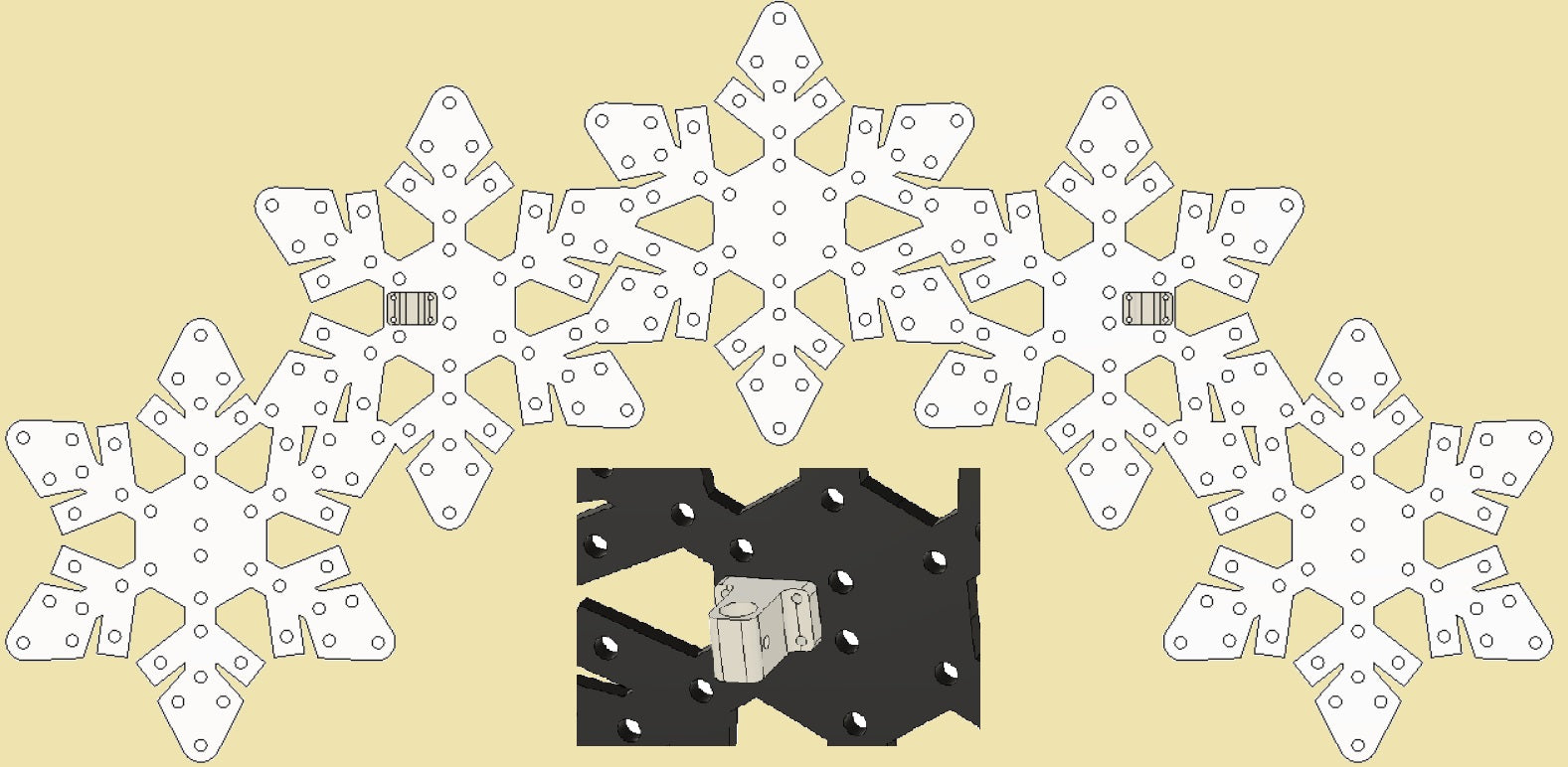3D Printed Snowflake Arch 1/2