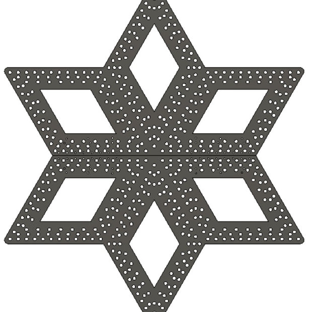 Snowflake Diamonds, 48"x40" 600 pixels