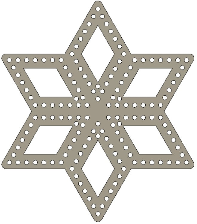 Snowflake Diamonds, 22x20" 150 pixels