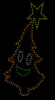 Easy Push Pixels, prepushed, Christmas Tilted Tree - Singing! 300, 44